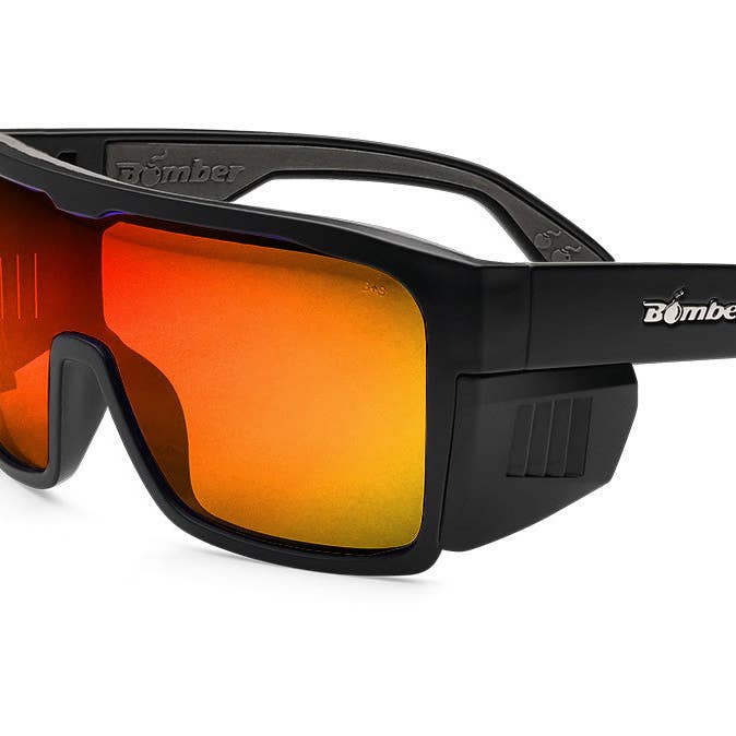 Fuzz Bomb Safety - Polarized Red Mirror for wholesale by Under The Sun Originals / Bomber Eyewear