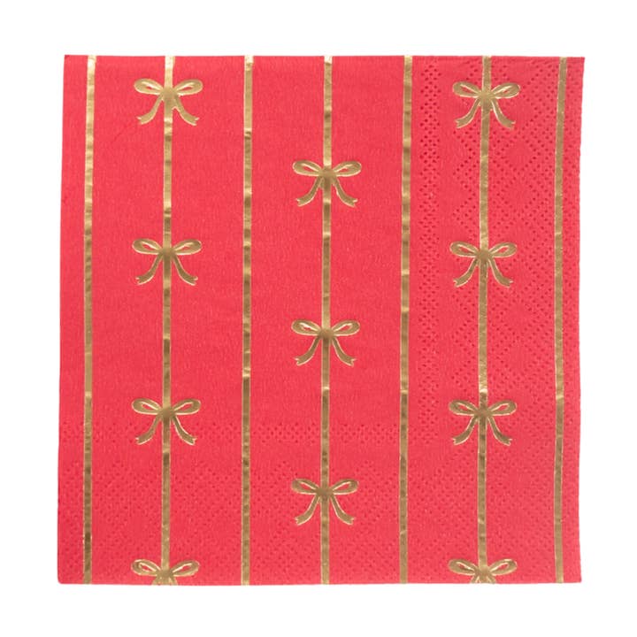 SERVILLETAS PEQUEÑAS CON LAZO CARACTERÍSTICO DE COLOR ROJO CEREZA para venta al por mayor de Bonjour Fête