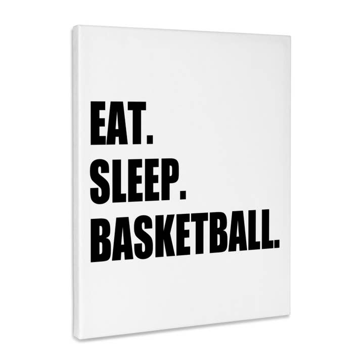 3dRose, Come Dormir Baloncesto - apasionado por el deporte de equipo - juego deportivo de baloncesto, Lienzo de Grado de Museo Envolvente para venta al por mayor de 3dRose