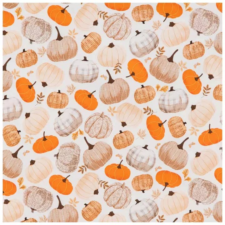 BibbyBubby - Wholesale Pet Bandana - Dog - Cream Pumpkins Fall/Halloween Dog Bandana (Snap-on)1