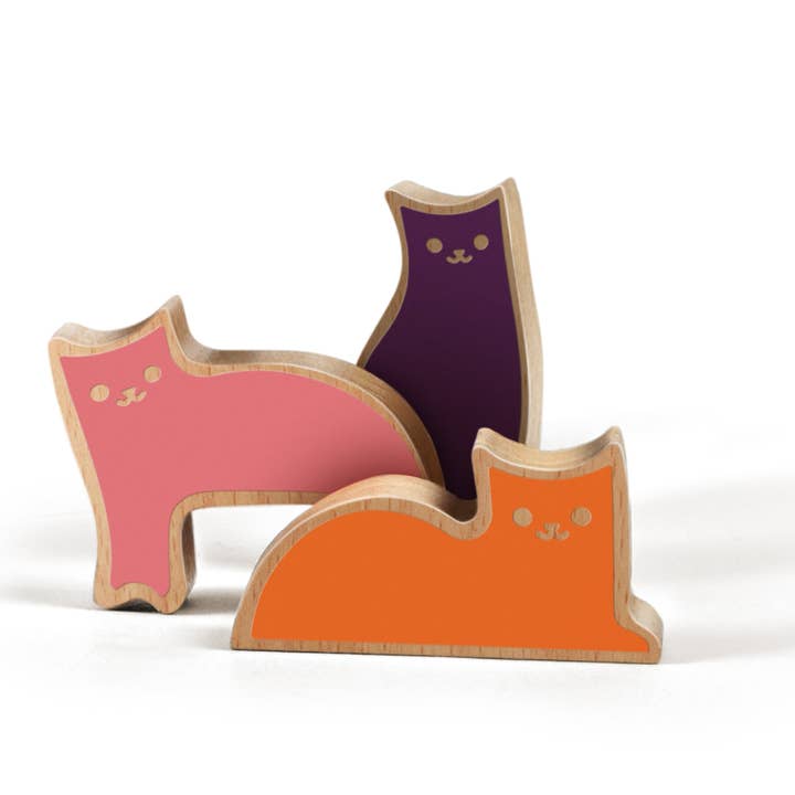 Fred & Friends - Wholesale Stacking Game - Crazy Cat Lady- Wooden Stacking Game3