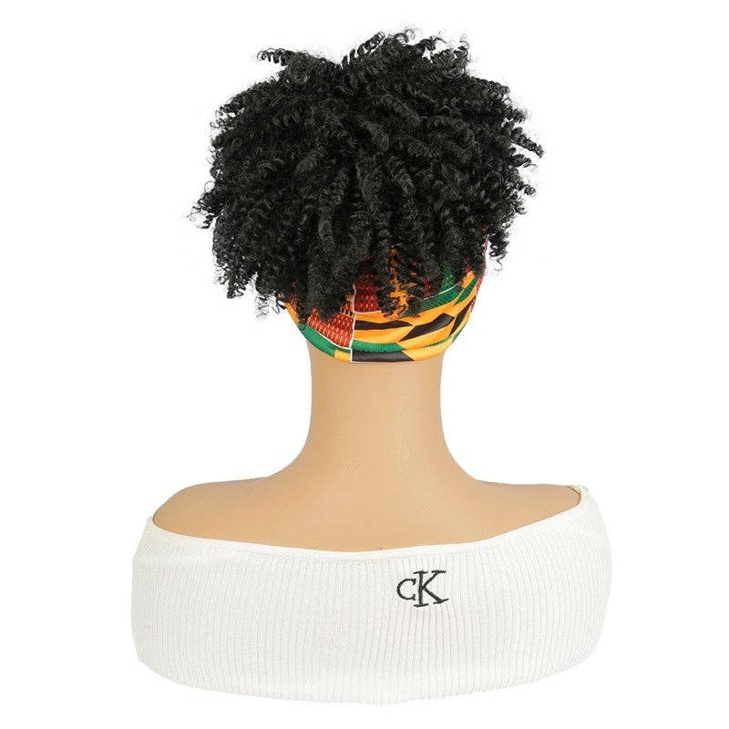 BLACK Curly Hair Extension Headband for wholesale on Faire3