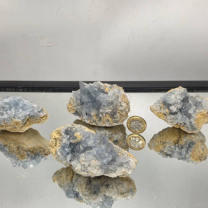 Distinction Crystals - Wholesale Spiritual Stone/Crystal - Celestite Crystal Clusters Batch Deal 1KG5