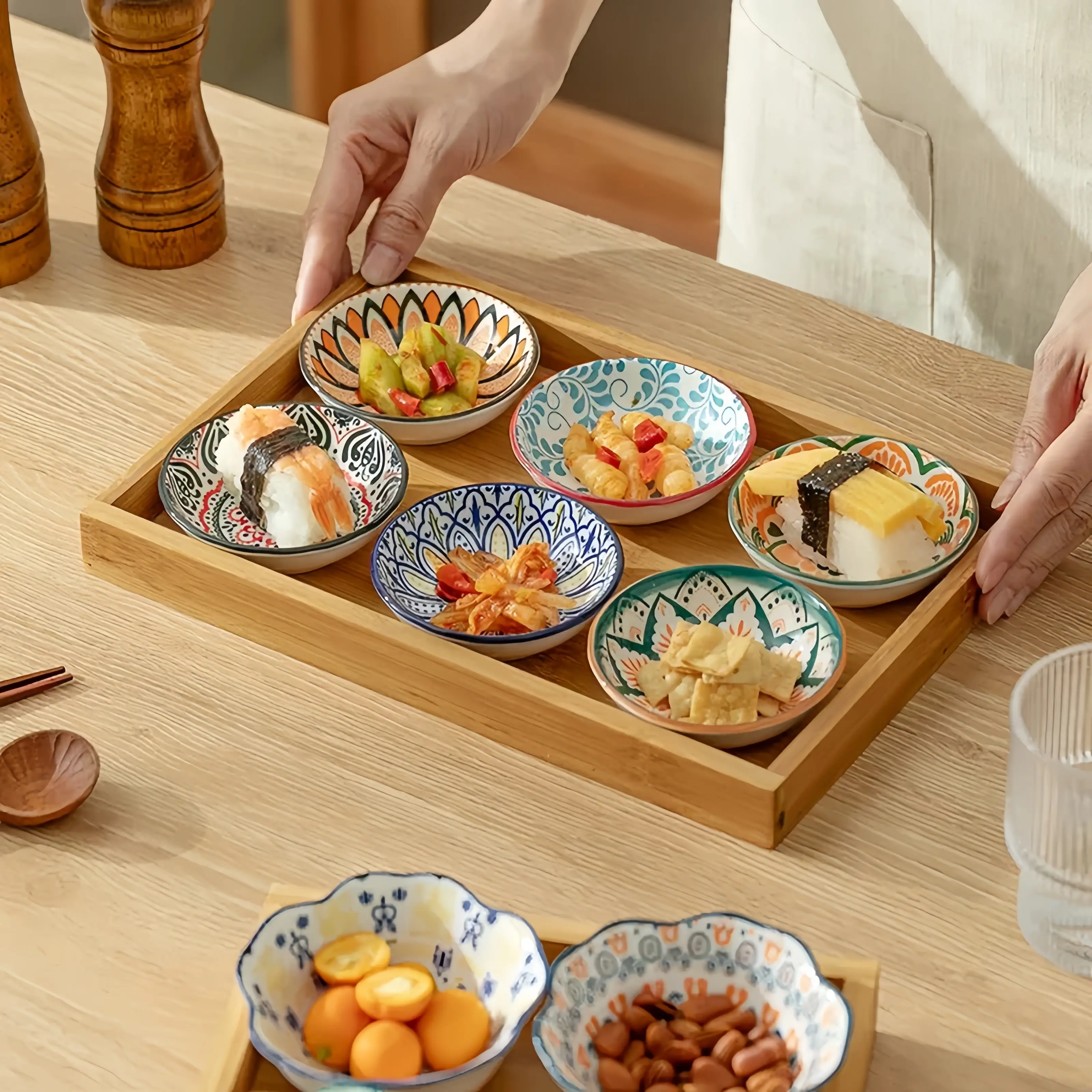 Otterware - Vente Bols à condiments/sauces - Plats à trempette en céramique style marocain (6 styles)52