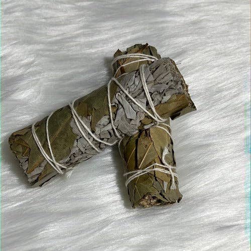 WHOLIFECO - Wholesale Sage bundle - Bay leaves smudge bundles - 4 inches sage smudge stick3