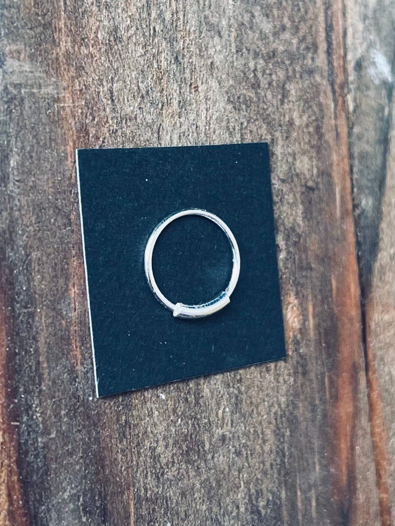 Kaali Boutique – wholesale Nose ring – Simple Silver Nose Ring 9mm Hoop Sterling Silver 925 / Septum Jewelry / Septum Hoop / Daith Earring / Ethnic Jewellery / Hypoallegernic2