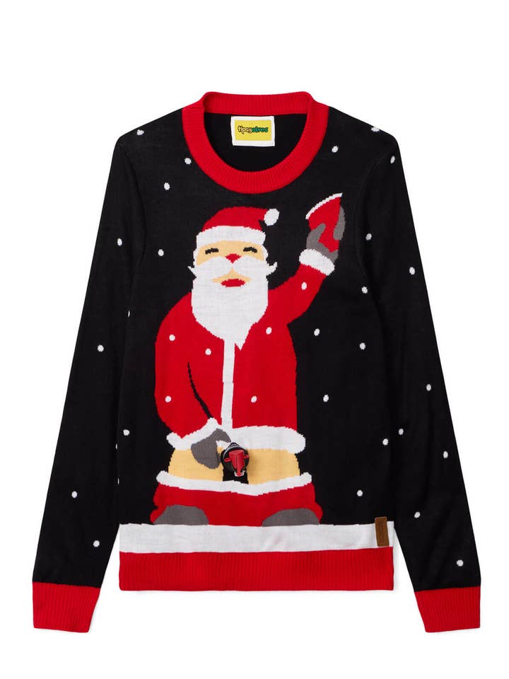 Tipsy Elves - Wholesale Knit Sweater - Men's - Jolly Juice Dispenser Sweater - Men's Naughty Christmas Knit2