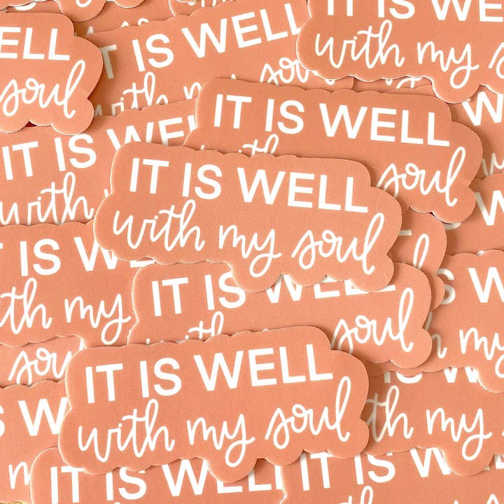 It Is Well With My Soul Sticker for wholesale by Clare Mitchell Designs