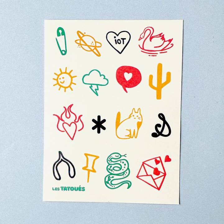 Les mini doodles - Tatouages temporaires pour la vente par Les Tatoués