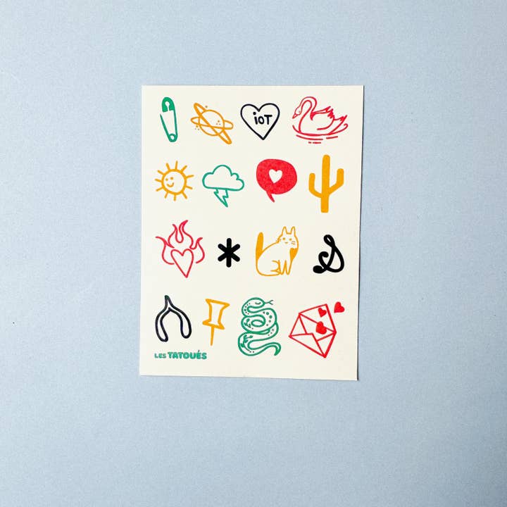 Les Tatoués - Wholesale Temporary Tattoo - Kids - Mini Doodles - Temporary Tattoos