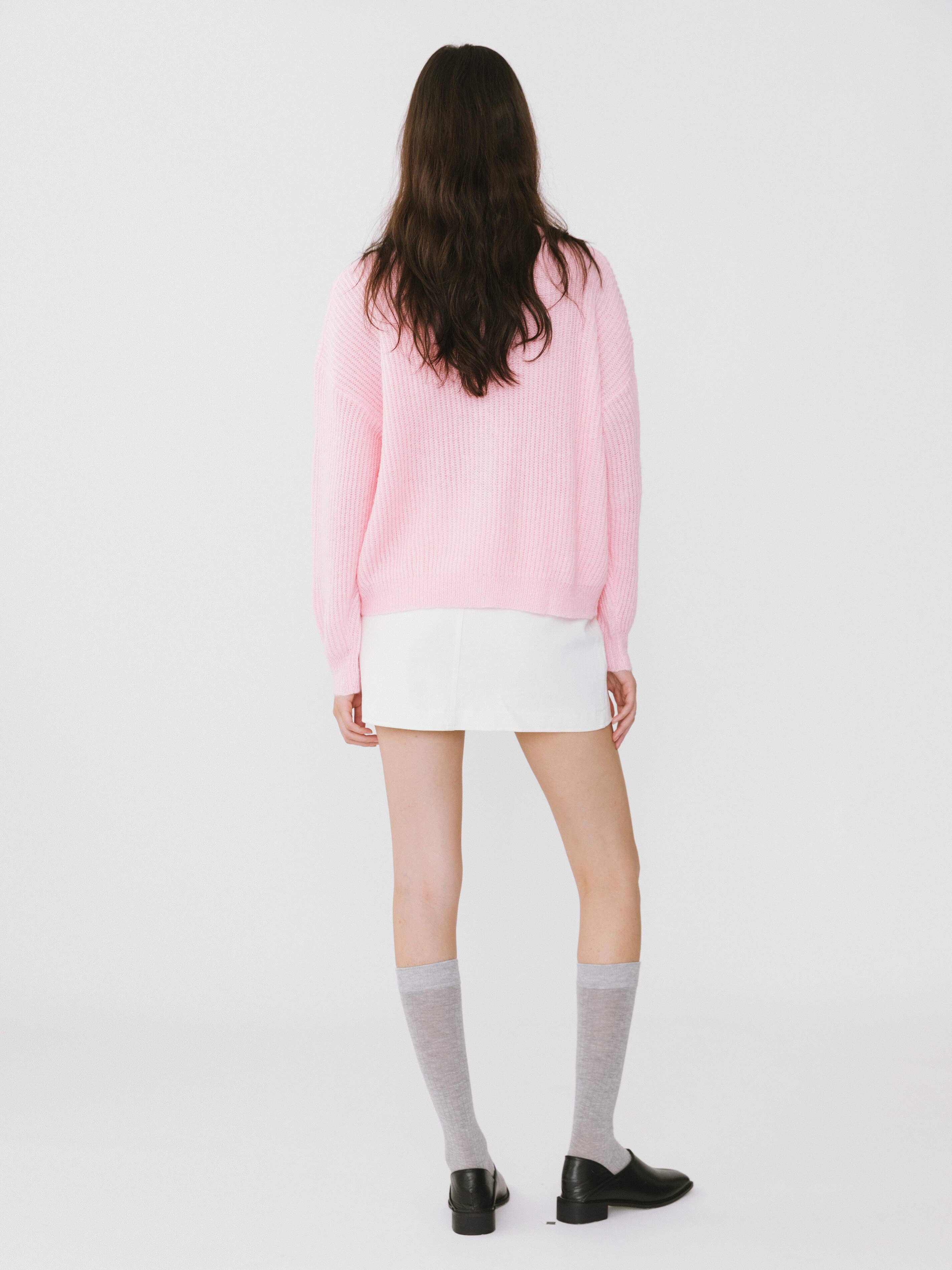 CUBIC – Engroshandel Cardigan - Dame – Casual ribstrikket cardigan med V-hals19