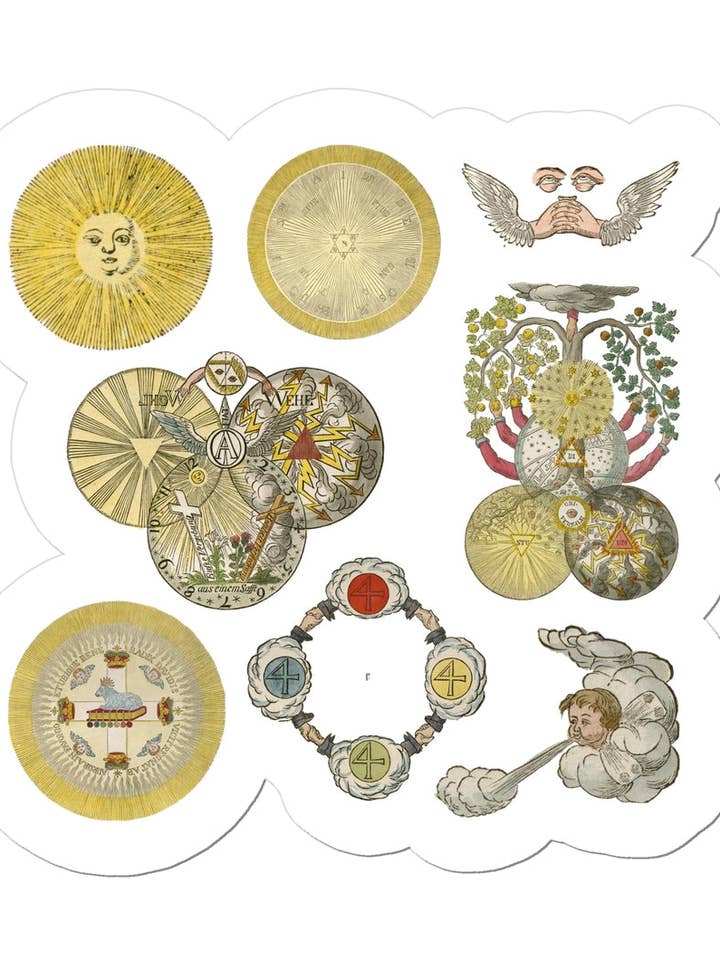 Geheime symbolen van de Rozenkruisers - Stickers voor wholesale door Flashback Shop