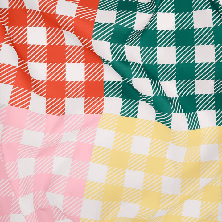 xo, Fetti - Wholesale Tablecloth - Camp Bride Gingham Washable Tablecloth, Bday Party