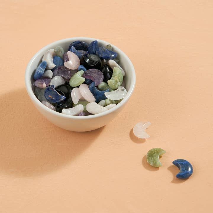 GeoCentral - Wholesale Spiritual Stone/Crystal - Assorted Carved Crystal Moons - 36 pcs 🌙1