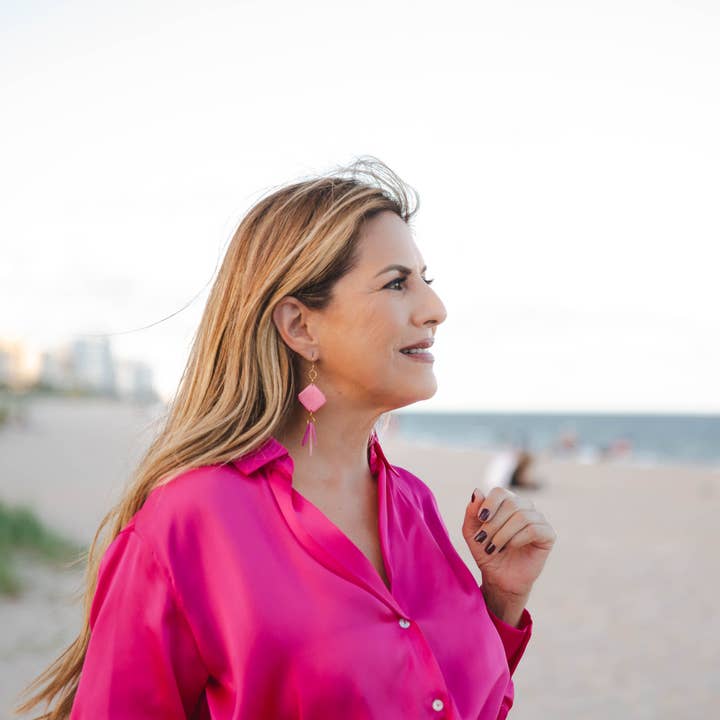 Organic Tagua Jewelry - Wholesale Dangle Earrings - Petra Earrings6