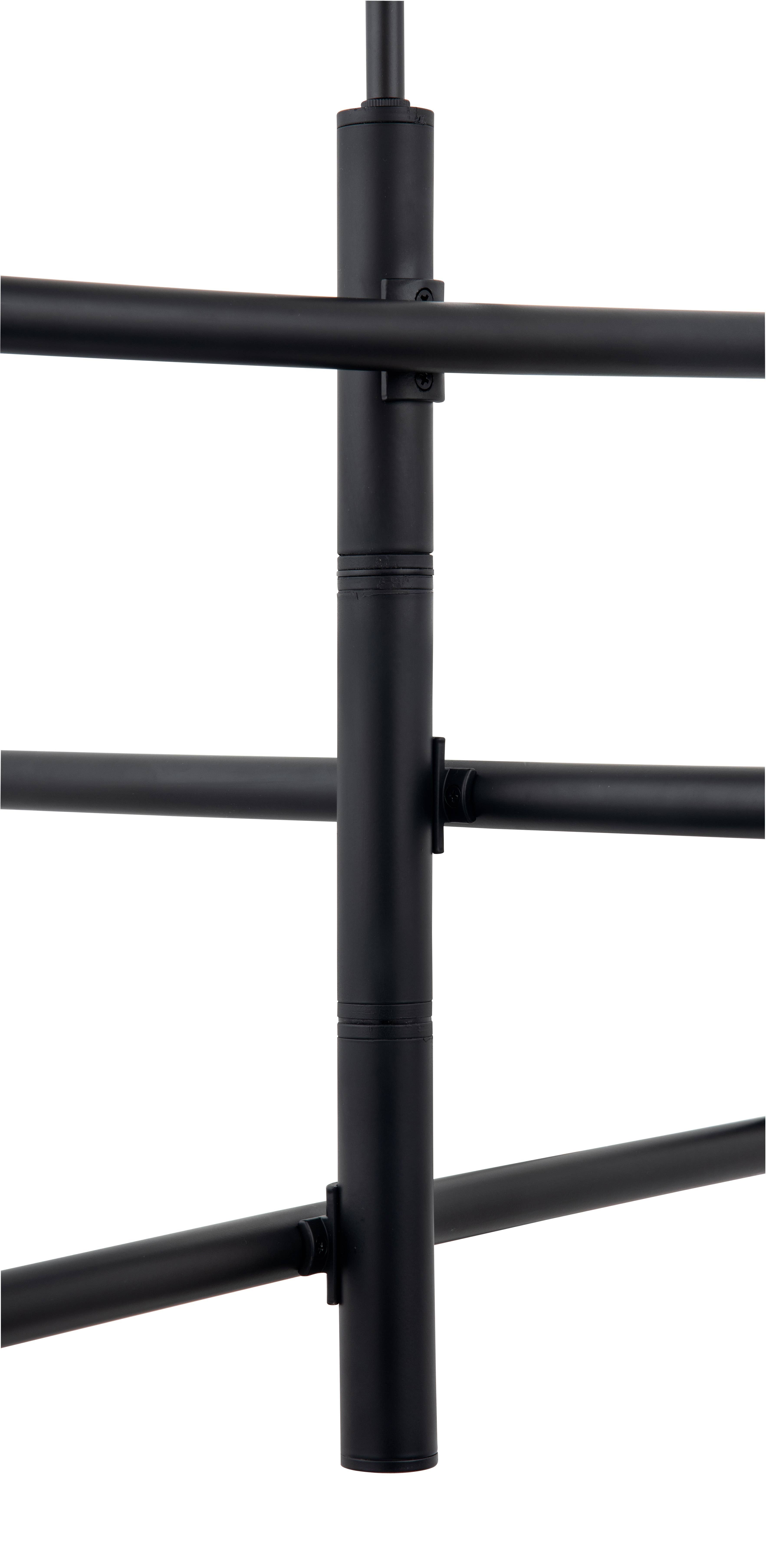 Brio Lighting - Wholesale Chandelier/Hanging Light - Sale - Optical 6-Light Adjustable Black Stacked Chandelier10