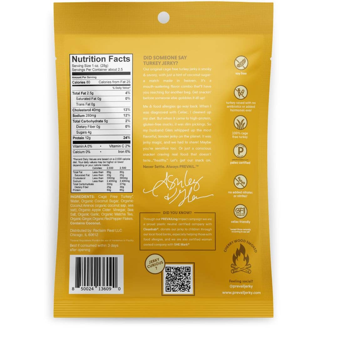 PREVAIL Jerky - Wholesale Jerky - Original Smoked Turkey Jerky1