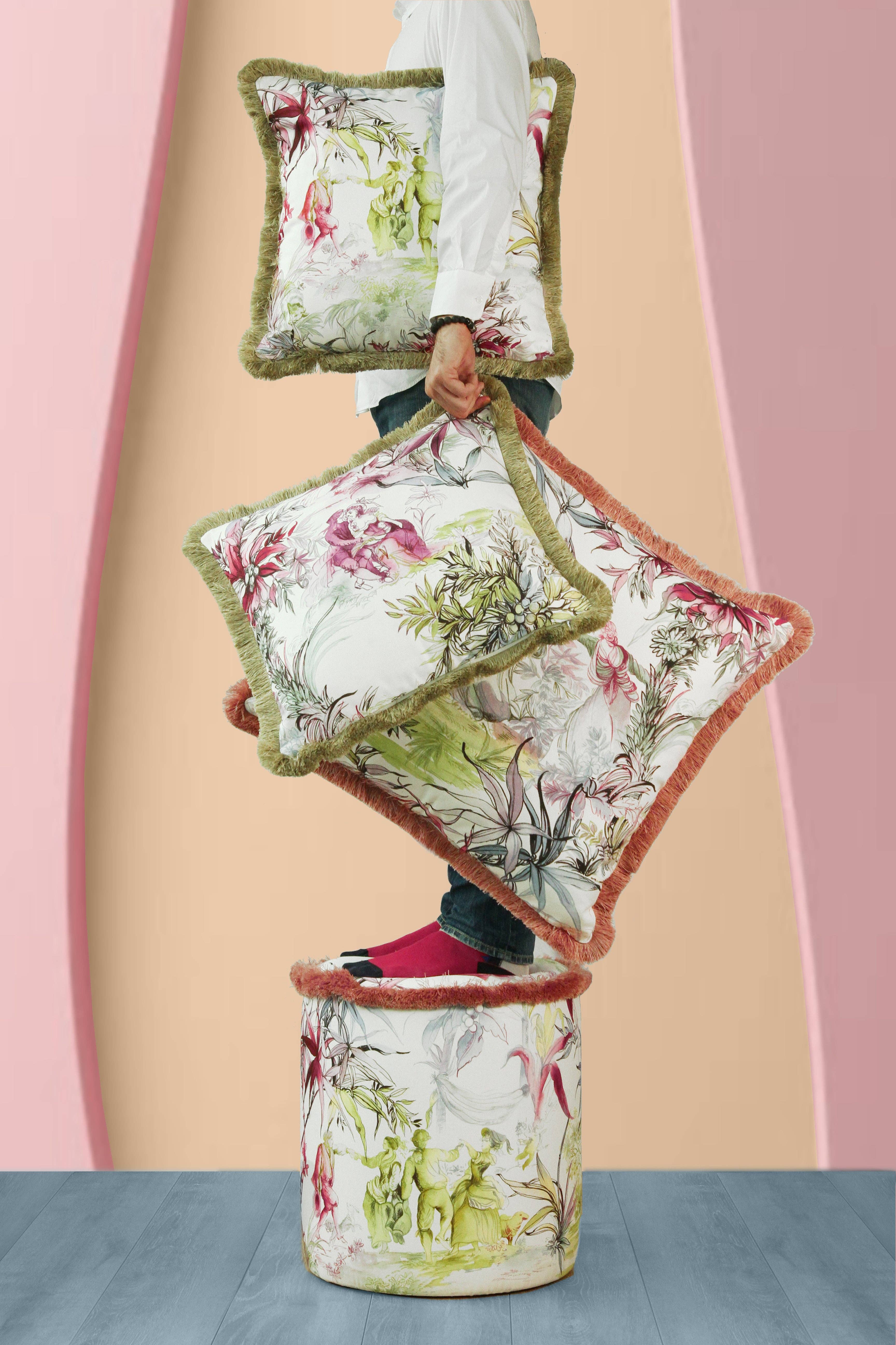 Baci Milano - Wholesale Pouf - Round Pouf - Firenze1