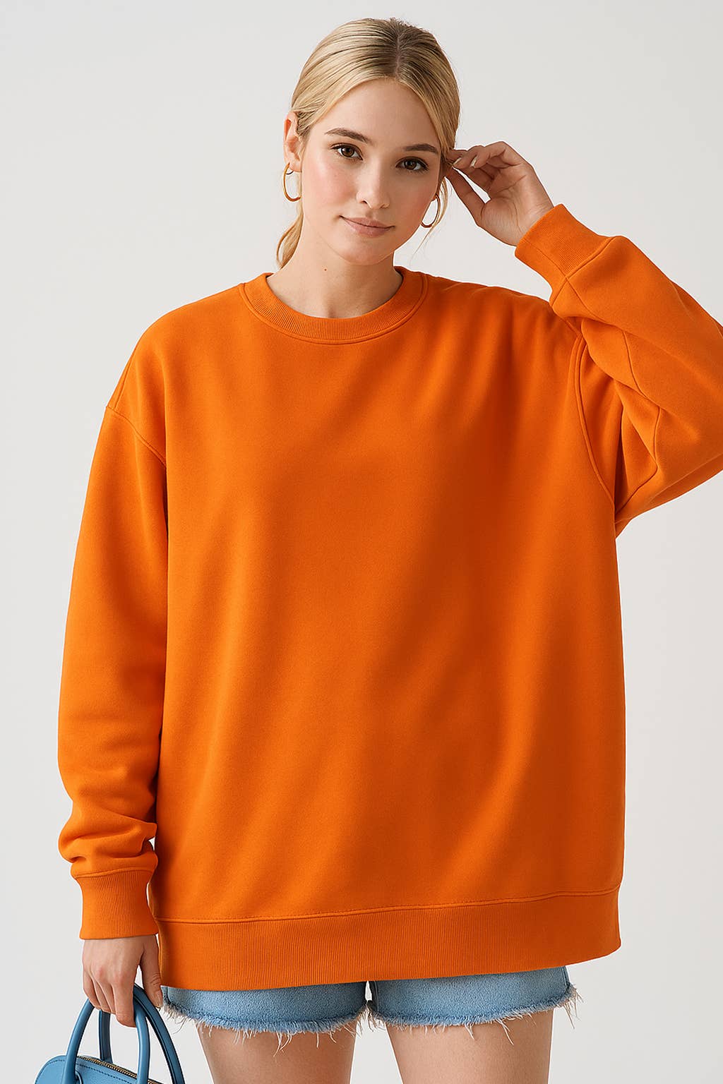 Burgundy Apparel - Wholesale Sweatshirt - Women's - PREMIUM OVERSIZED CREWNECK SWEATSHIRT3