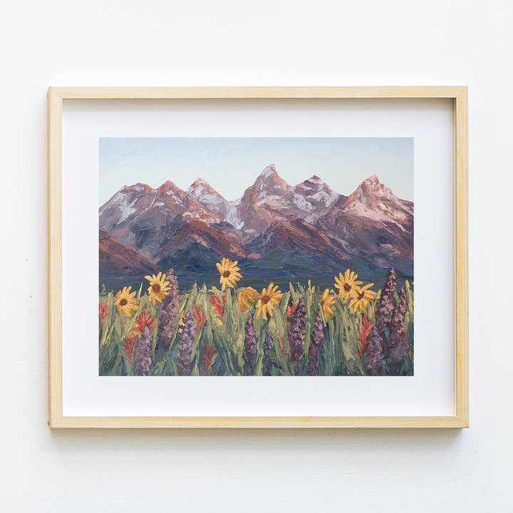 Tetons Sharing Their Beauty With All of Nature Print for wholesale by Katelynne Rose Art