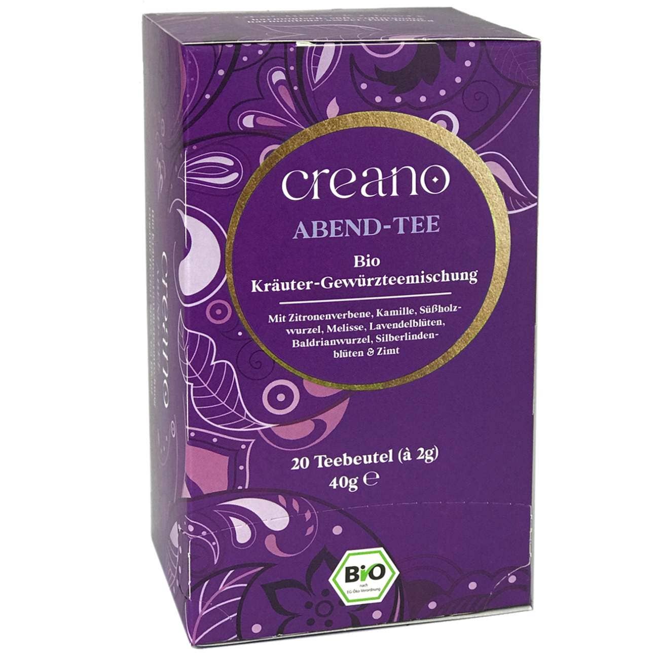 Creano - Wholesale Health/Detox Tea - Pack of 20 organic tea bags evening tea*3