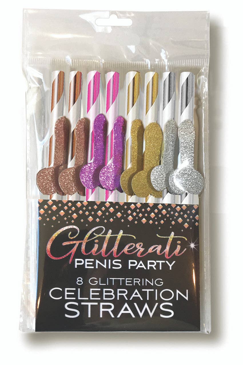 Little Genie Productions - Wholesale Drinking Straw - Glitterati Penis Cocktail Straws1