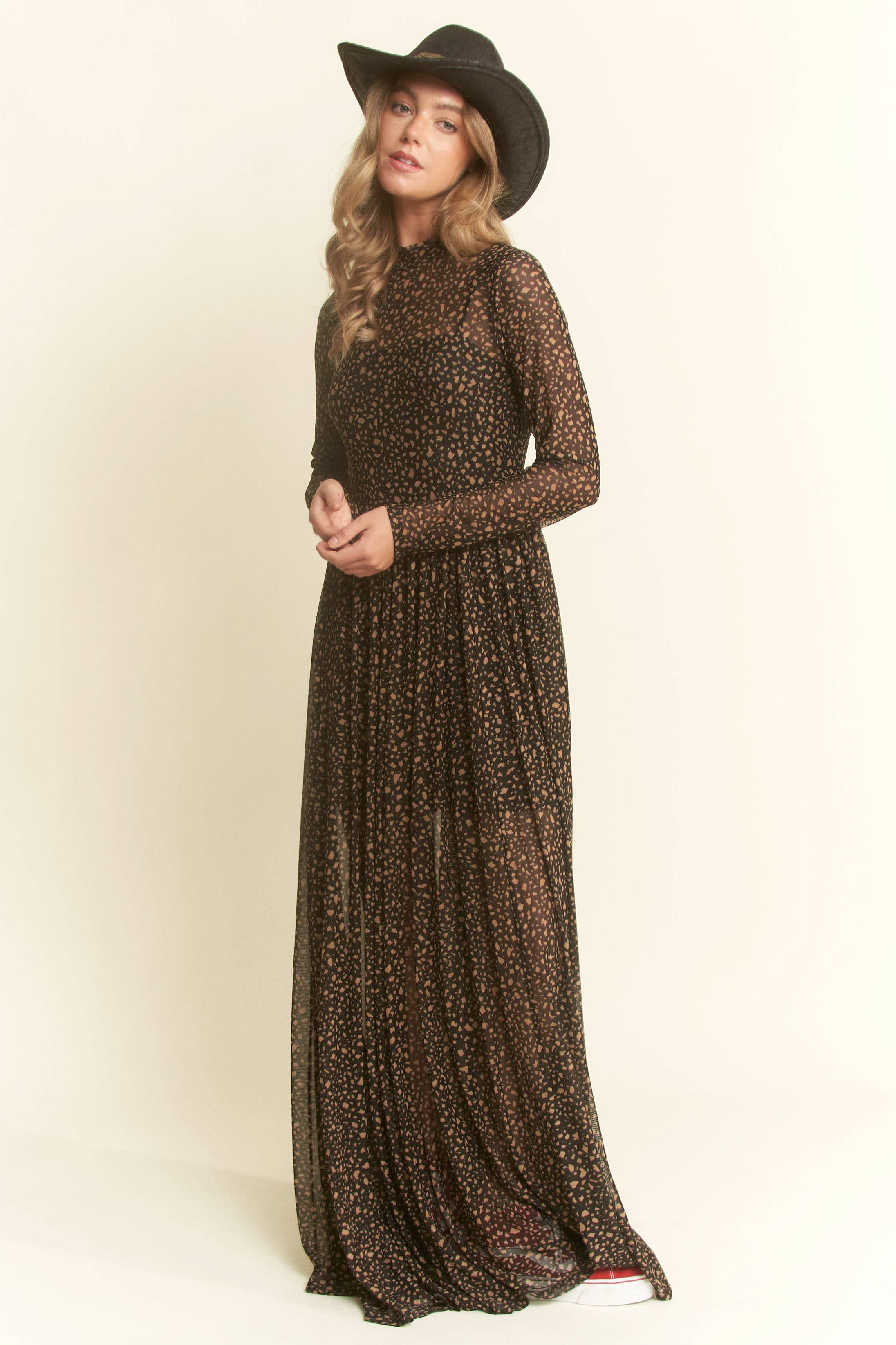 JADE BY JANE - Wholesale Dress - Women's -  PLUS SIZE ANIMAL PRINT MESH MAXI DRESS0