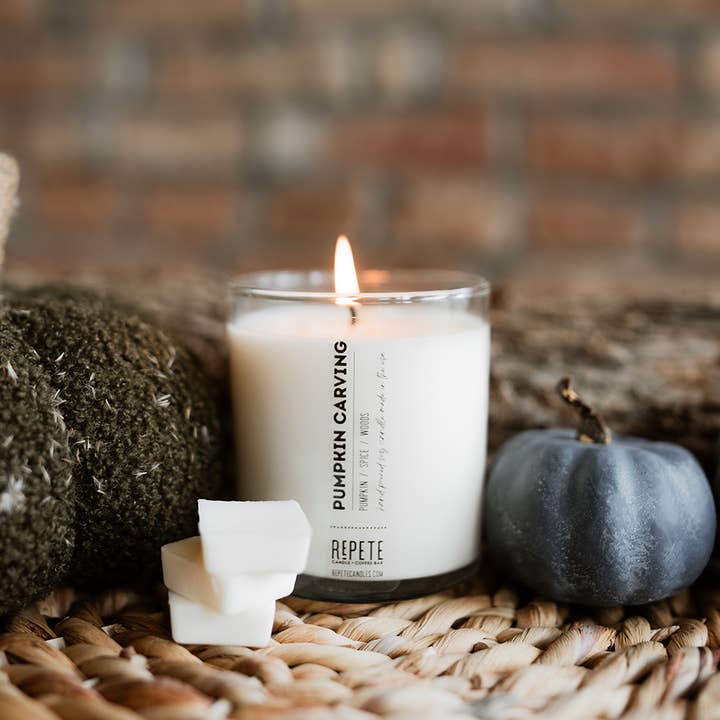Pumpkin Carving Soy Candle for wholesale by RePete Candles