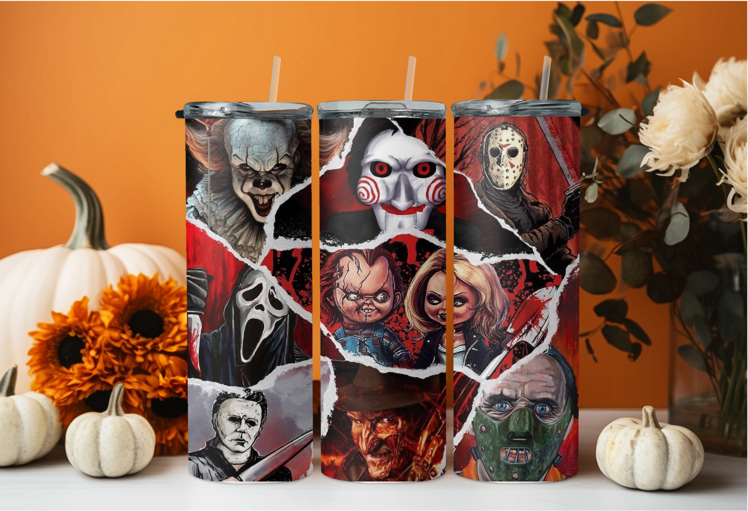 Wicked Flower Creations – wholesale Insulated mug/tumbler – Ripped Paper Killers Tumbler0