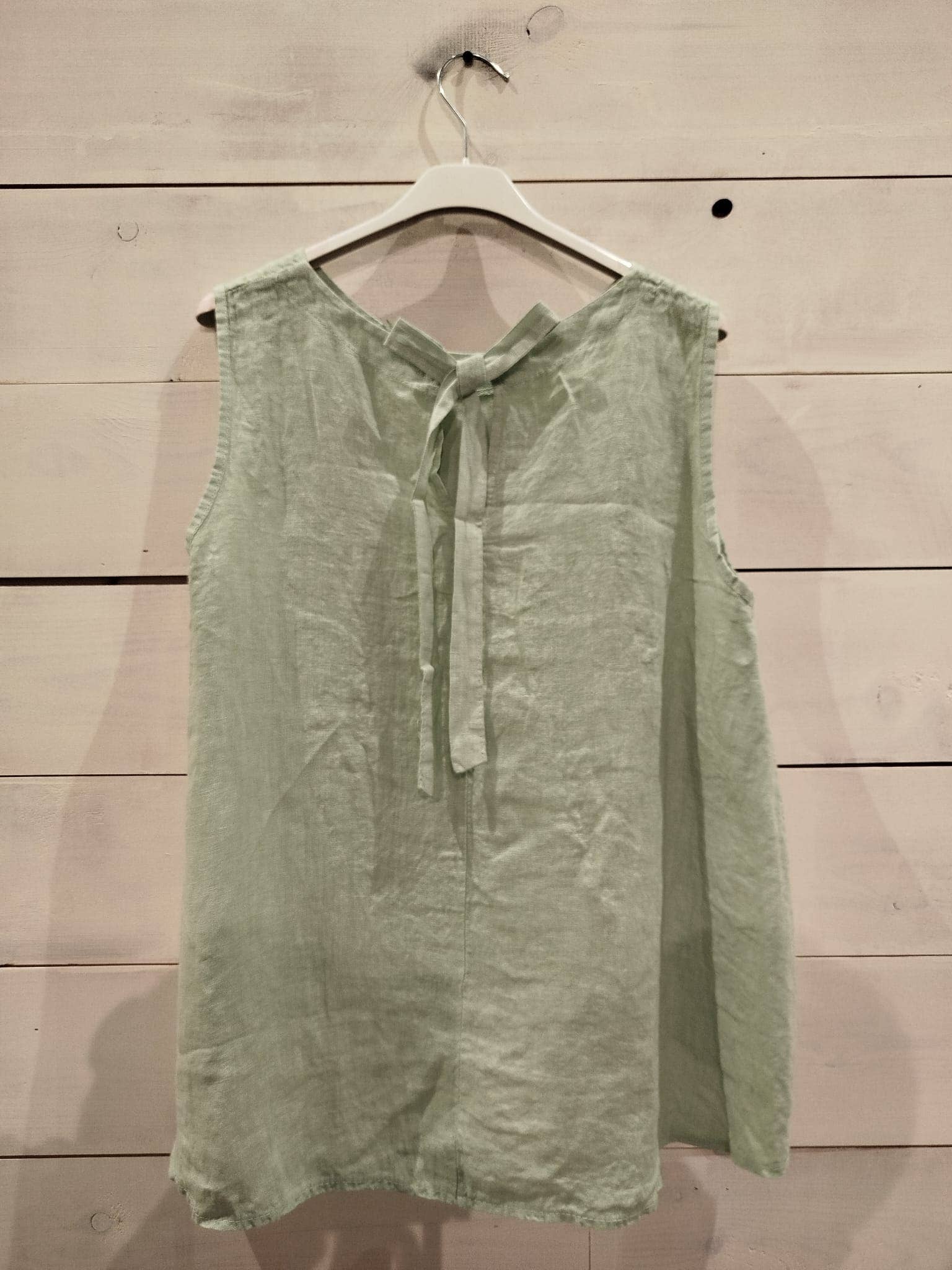 Linos y Textiles - Vendita all'ingrosso Camicetta - Donna - REF 15763 T-SHIRT CON MANICHE A SISA CON NASTRO IN 100% LINO10