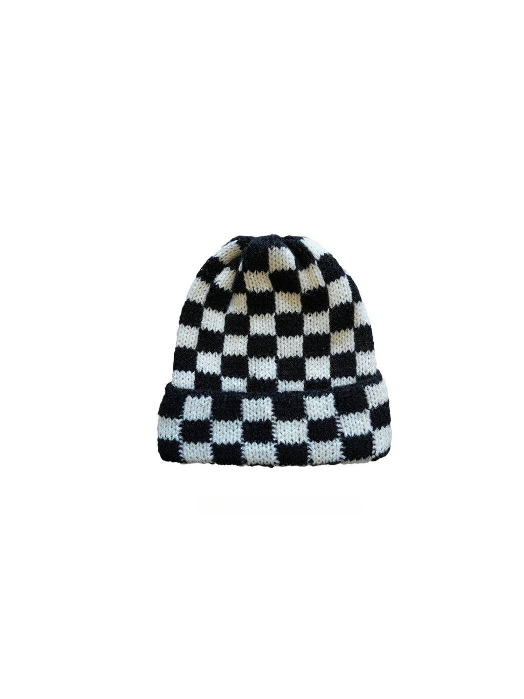 Funkyrel® Atzbranding Limited - Wholesale Beanie - Women's - Haila - Winter Checkered Knitted Beanie1