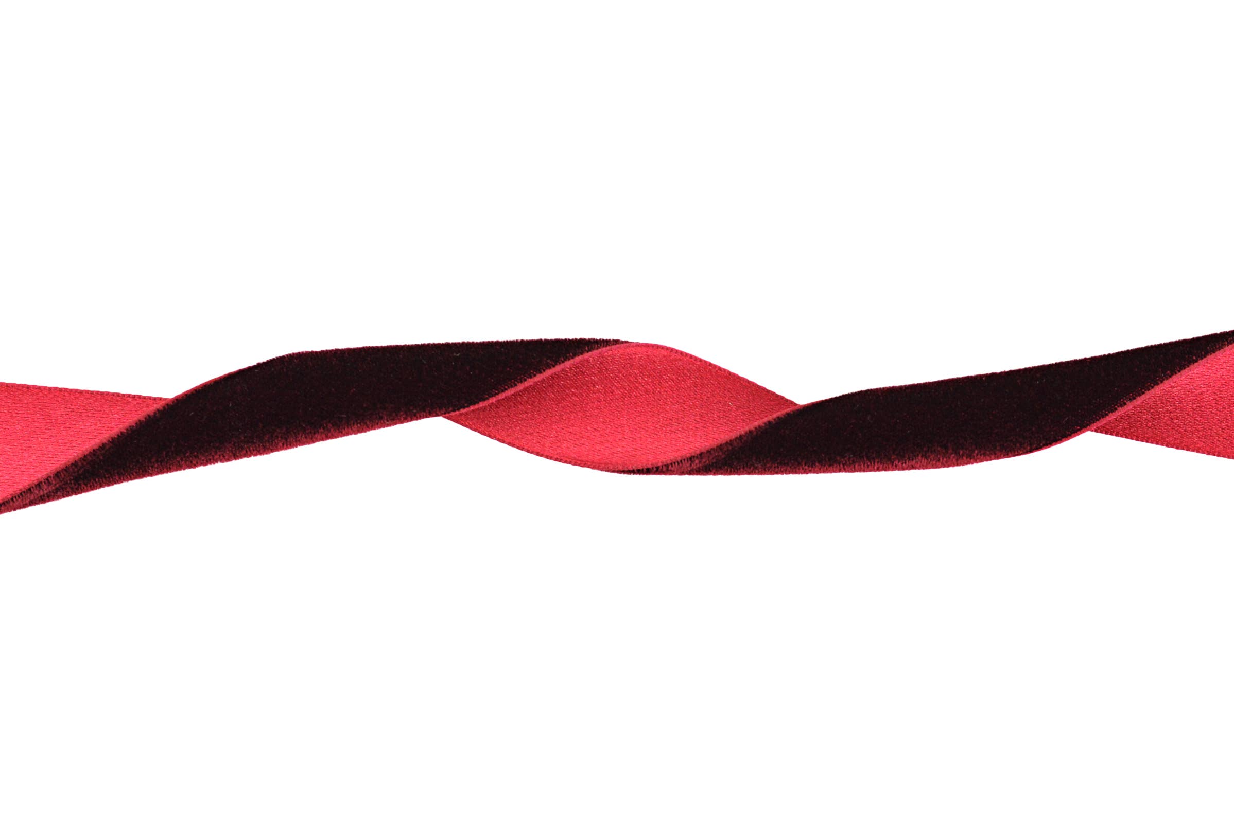 MIDORI Inc. – wholesale Ribbon – Gift wrapping – Velvet Satin Ribbon - Wine Velvet/Wine Satin2