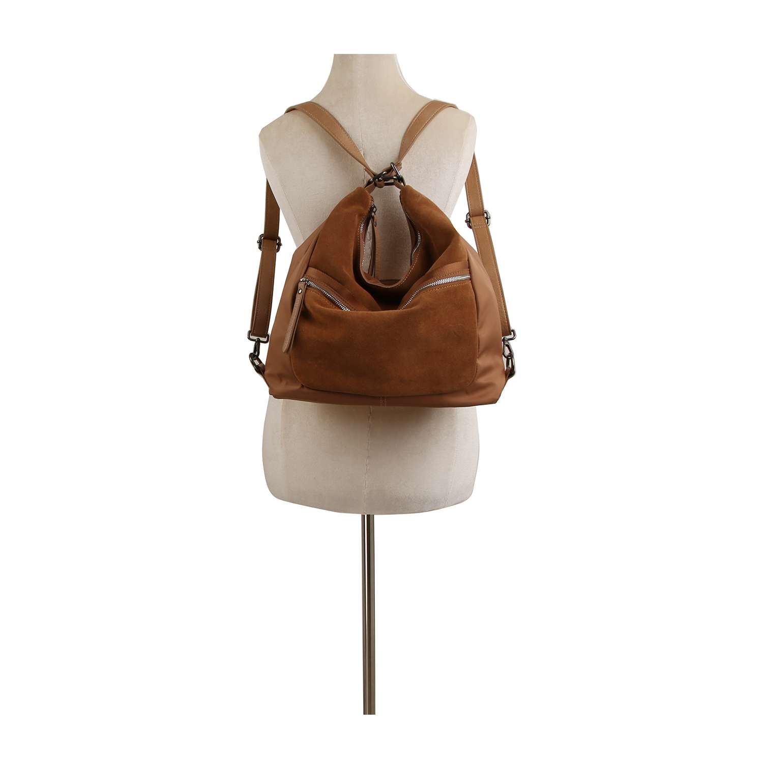 Handbag Express - Wholesale Backpack - Women's - Genuine Leather Convertible Hobo Backpack7