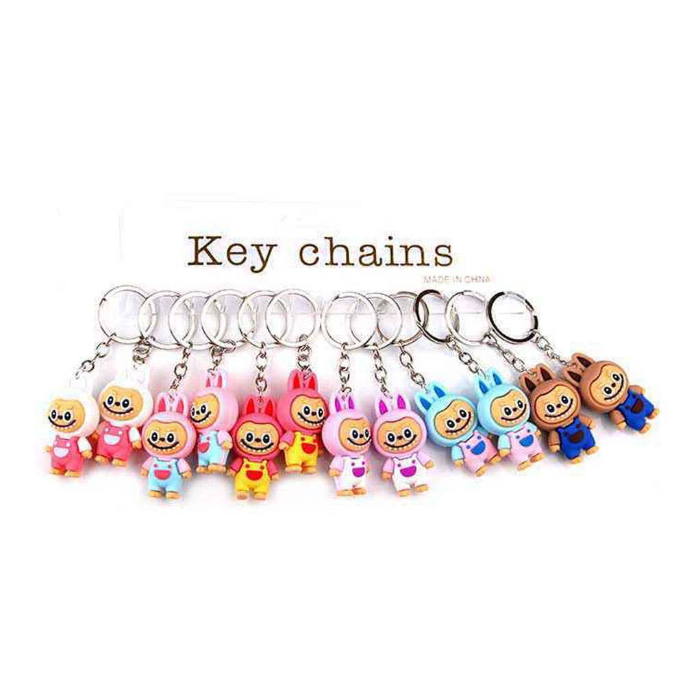 Sensibling Corp. - Wholesale Keychain - Unisex - 12PCS - Monster Bunny Character Figure Keychains1