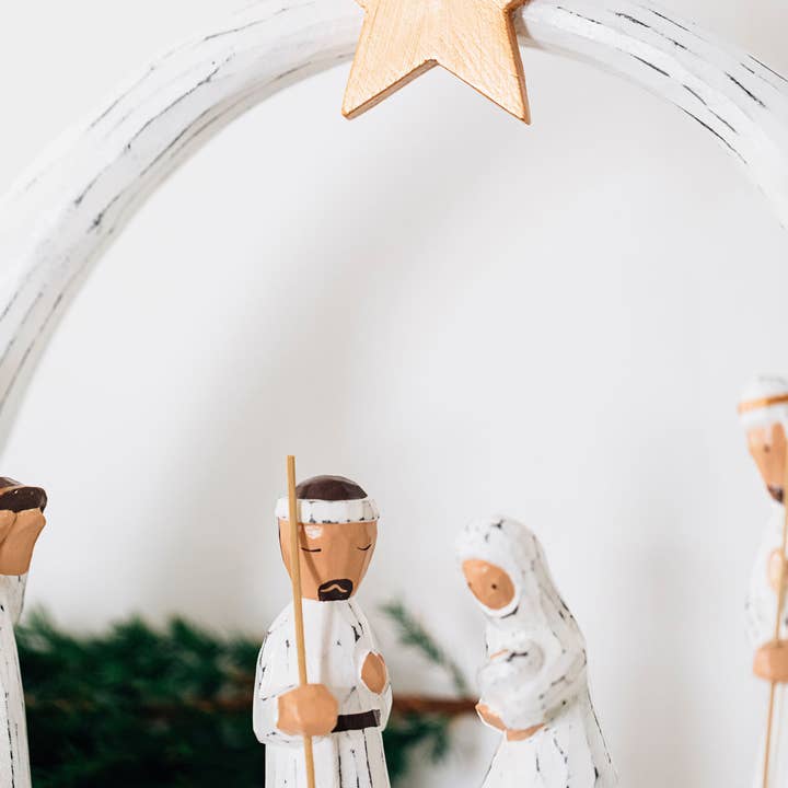 Ten Thousand Villages - Wholesale Nativity Scene Decor - * Albesia Wood Nativity *