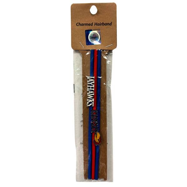 Kansas Jayhawks Team Gear - Charmed Headbands - Team Color for wholesale by St. Louis Wholesale LLC