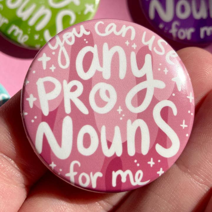 Any Pronouns Pin for wholesale by Pocalyptic