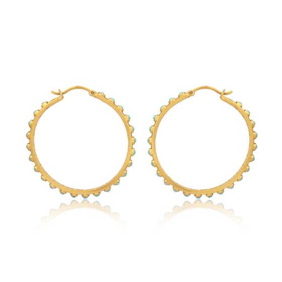 Turkis Hoops for engroshandel hos Christina Greene LLC