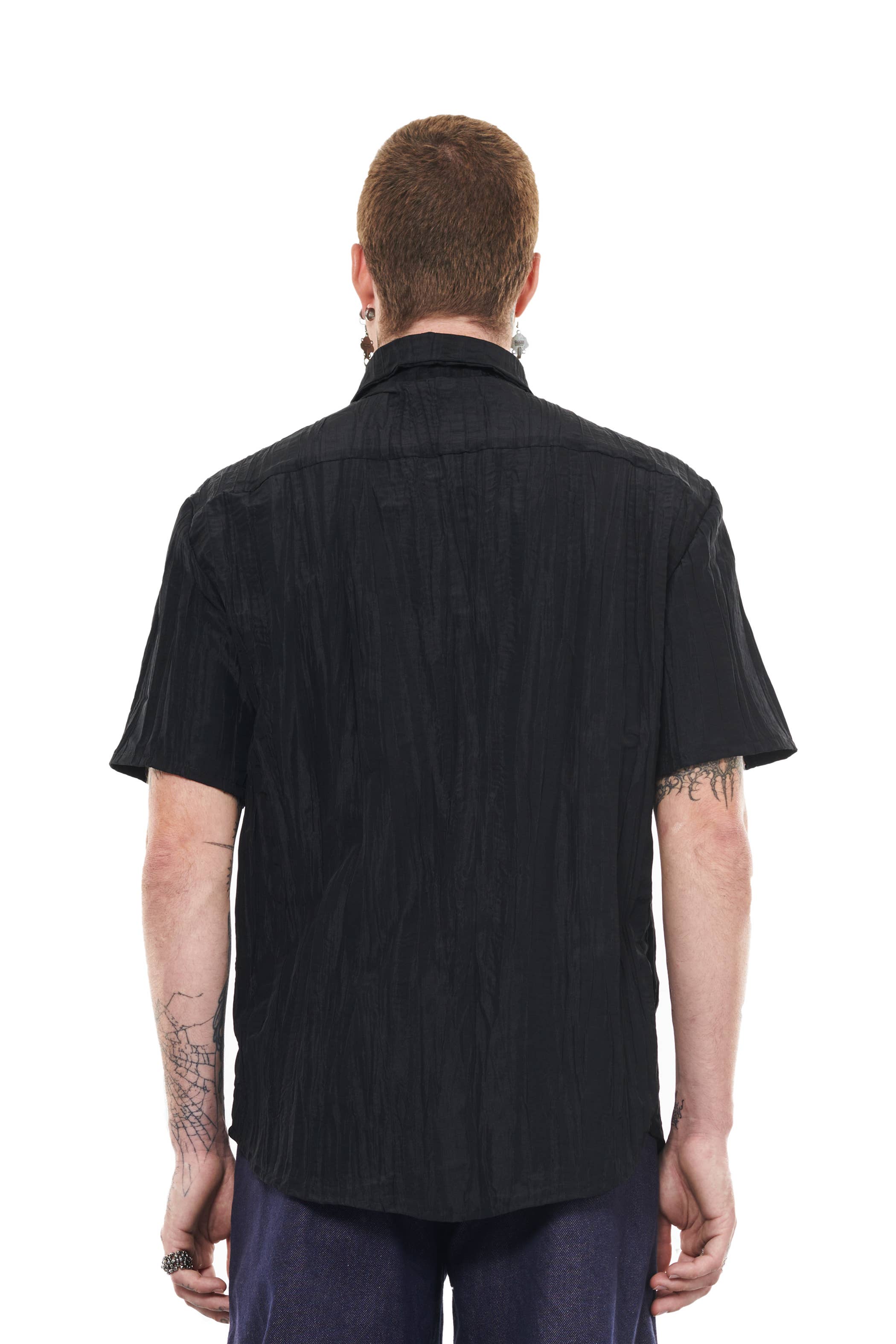 vesqmojo - Wholesale Button Down Shirt - Women's - PLEATED TAFFETA SHIRT6