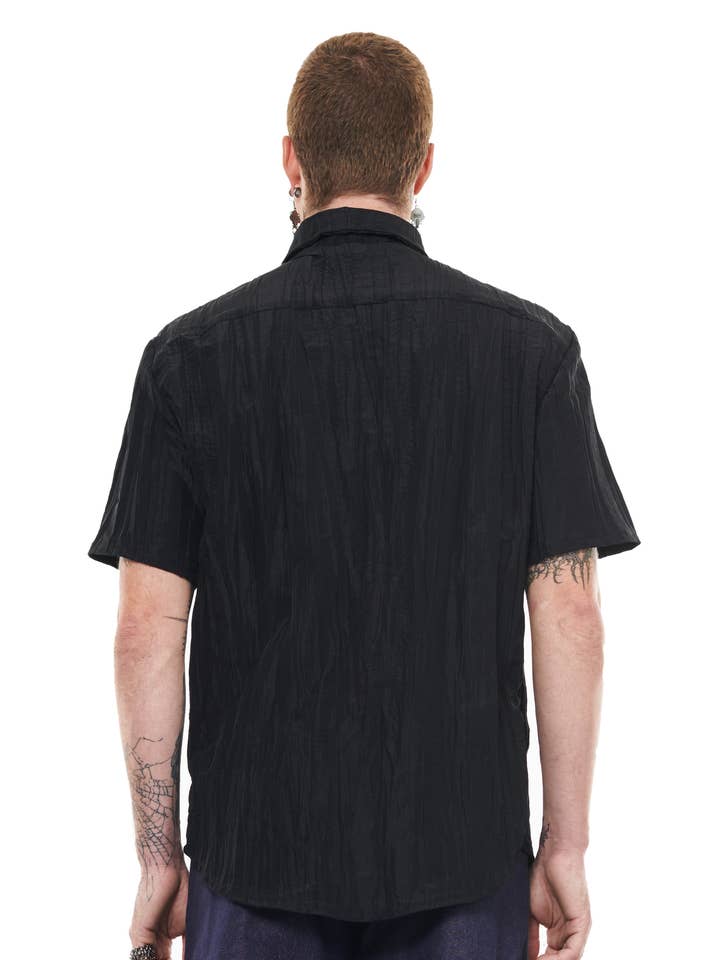 vesqmojo - Wholesale Button Down Shirt - Women's - PLEATED TAFFETA SHIRT6