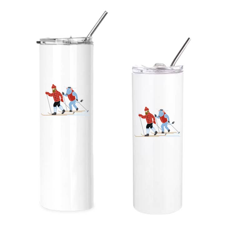 WS Insulated Tumblers | X-Country Ski Paul Bunyan + Babe for wholesale by Creative Compass