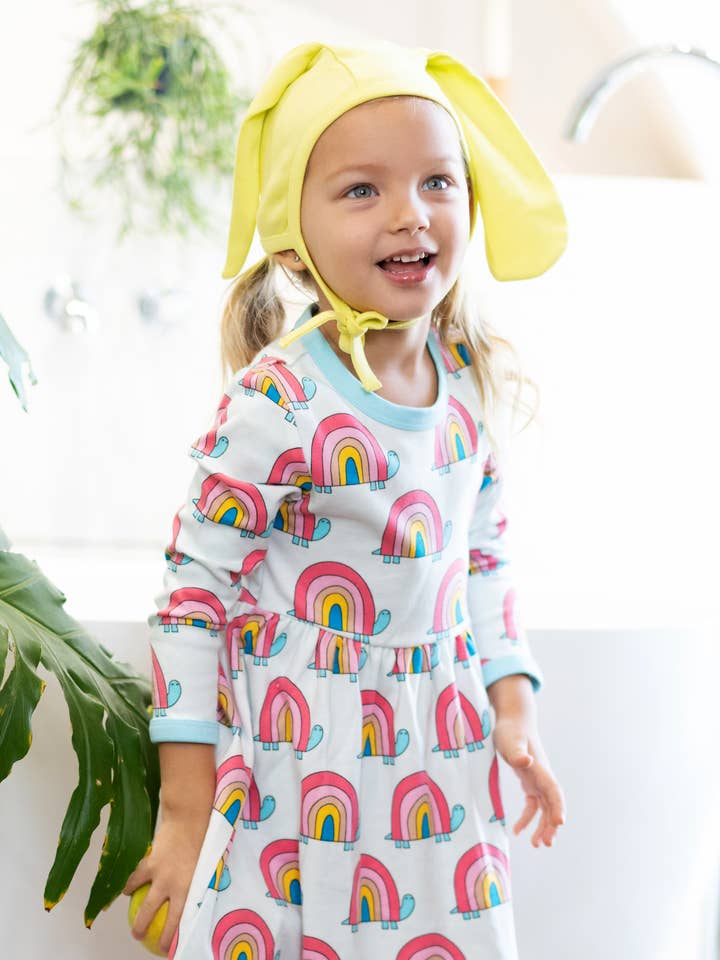 Gorro de Conejo de Algodón Orgánico - Amarillo para venta al por mayor de Ameelo