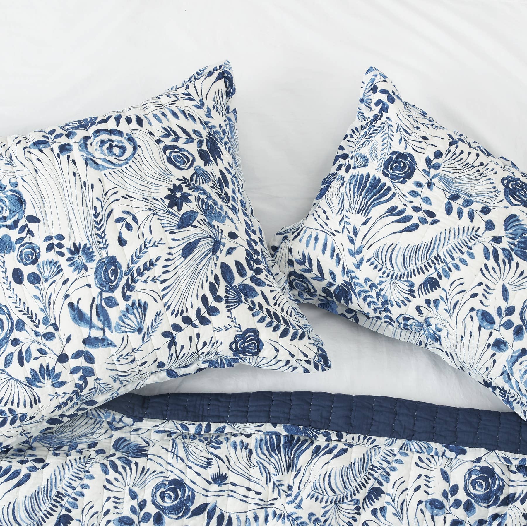 carol & frank - Wholesale Bedding Pillowcase/Sham - SALE Starla Blue Floral Euro Sham2