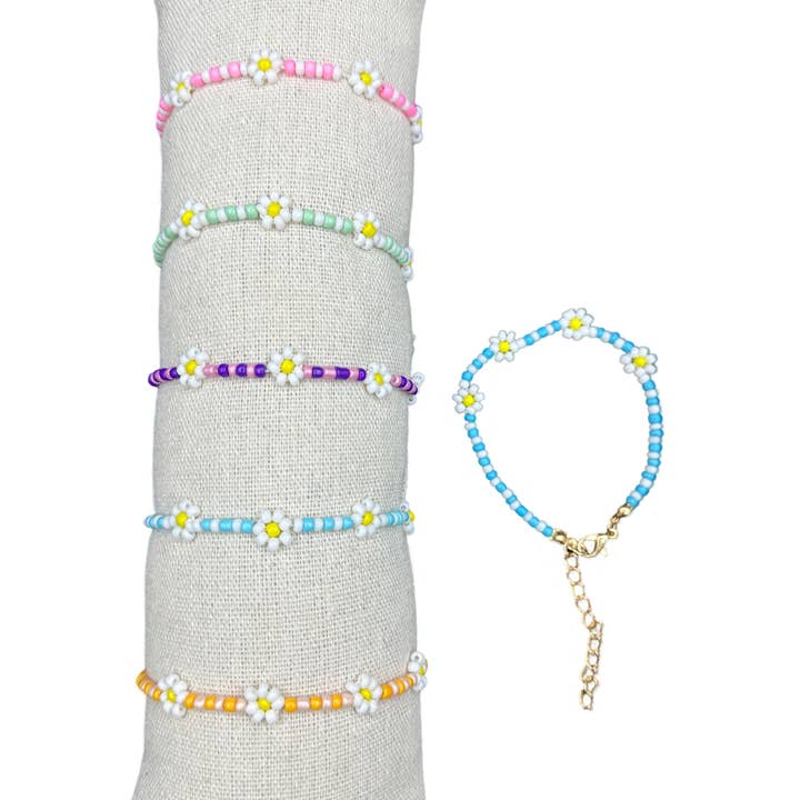 Set of 35 Flower Bracelets for wholesale by Samba de roda