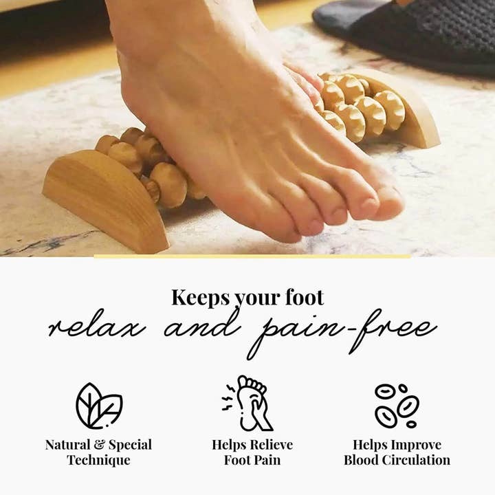 Tuuli GmbH - Wholesale Body Massager - Wooden Foot Massager Massage Roller Tool 26 x 12 cm