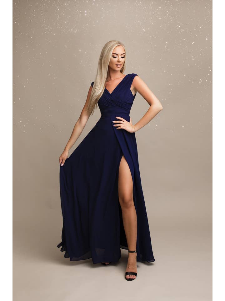 Eva & Lola - Epsilonn - Wholesale Gown - Women's - Thigh Split Bridesmaid Dress - R13905