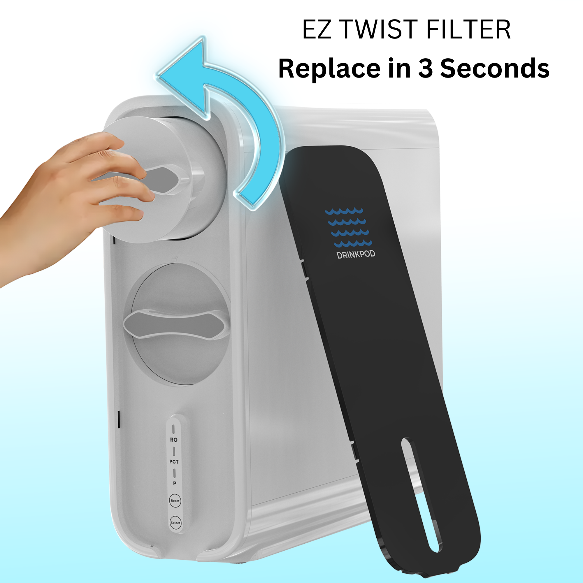 DRINKPOD LLC – wholesale Köksapparat – Drinkpod tanklös omvänd osmos under disk med borstad nickelkran5