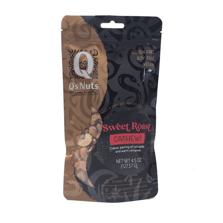 4.5 oz Sweet Roast Cashew for wholesale by Q's Nuts, LLC