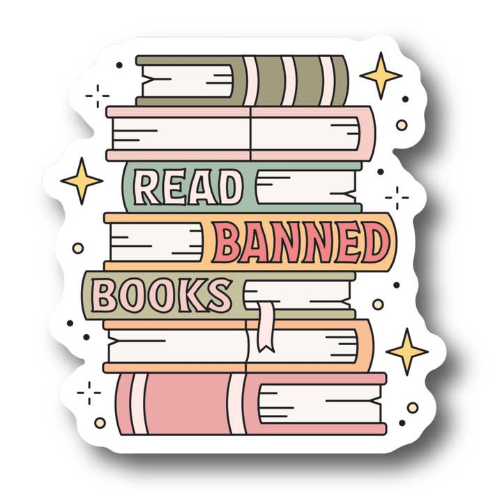 Read Banned Books Sticker for wholesale by Wild North Co