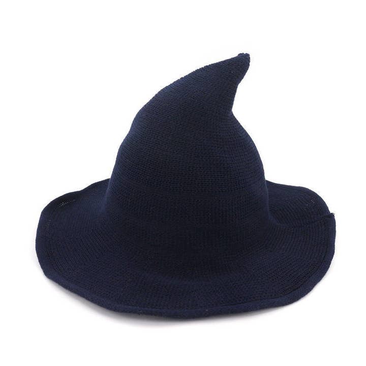 ACCITY - Wholesale Cloche Hat - Women's - Halloween Pointed Witch Hat, Knit & Foldable_CWAH061723